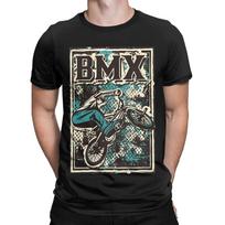 BMX Racing Retro Grunge Bike Classic Funny Graphic 100% Cotton T-Shirt Tees Tops For Men S black