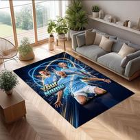 Erling Haaland Printed Crystal Velvet Rug Non‑Slip Crystal Velvet Carpet For Sofa Bedroom Indoor Home Decoration 80cmx120cm