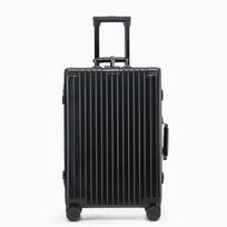 20 colių aliuminio-magnio lydinio lagaminas su želė ratukais ir odine rankena 24-inch Checked