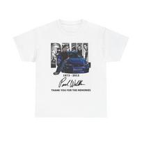 Paul Walker Retro Graphic T Shirt Fast And The Furious Unisex Heavy Cotton Tee XL black