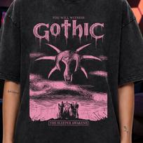Gothic video game Washed Oversized Cotton T Shirt, Bloodborne The Hunter, gothic video game, khorinis gothic, the colony merch 120