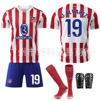 2526 La Liga Home Football Jersey Set No.7 Griezmann No.19 Alvarez Atletico Madrid #18