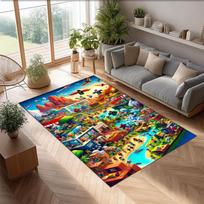 Roblox Crystal Velvet Rug, Soft Anti‑Slip Crystal Velvet Carpet for Living Room Bedroom Home Decor 80cmx120cm