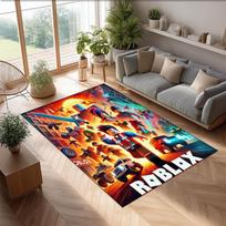 Roblox Crystal Velvet Rug, Soft Anti‑Slip Crystal Velvet Carpet for Living Room Bedroom Home Decor 80cmx120cm