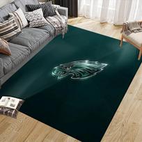 Philadelphia Eagles Flannel Pattern Square Carpet,Area Rug,Carpet Rug for Living Room Bedroom Sofa Playroom Decor,Non-slip Floor Mat 70x100cm( 27x39in )