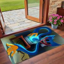 Anti‑Slip Crystal Velvet Floor Rug, Huggy Wuggy Design Carpet for Indoor Living Bedroom Home Decoration 60cmx90cm