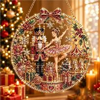 Christmas wind acrylic diamond painting Nutcracker ballet 25CM brown