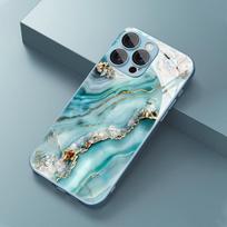 Phone Case: Premium Blue Gilt Texture Pattern Phone Case Suitable for iPhone 17 16 15 14 13 12 11 Anti-drop protection iPhone15PRO