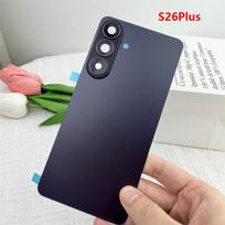 Back Glass Cover For SAMSUNG Galaxy S26 Plus S26+ Back Door Replacement Hard Battery,Rear Housing Cover With Camera Lens S26Plus  black