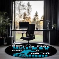 ice hockey Printed Round Rug Carpet Chair Rug Area Rug Entryway Doormats,for Office Chair Living Room Bedroom Kitchen Room. 120cmx120cm