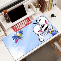 Cartoon Cute Ddiddl Mouse Pad Square Office Gaming Desk Mat Waterproof Nonslip Rubber Decorative 800x300x2mm black