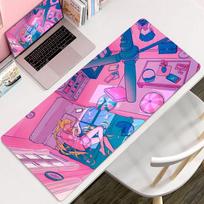 Pink Sailor Moon Mouse Pad Large Non Slip Keyboard Desktop Mousepad Laptop Anime Laptop Kawaii Desk Mat Cartoon Extend Game Pads 800x300x2mm blue