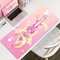 Pink Sailor Moon Mouse Pad Large Non Slip Keyboard Desktop Mousepad Laptop Anime Laptop Kawaii Desk Mat Cartoon Extend Game Pads 800x300x2mm
