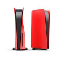 PS5 Console Replacement Shell Case Digital Disc Edition ABS Hard Cover Protective Housing In 4 Colors Red Disc Drive Edition