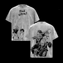 My Hero Academia Deku vs Bakugo T-Shirt, Graphic Tee T-Shirt S gray