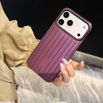 Aluminum Alloy Phone Cases for IPhone 18 17 16 15 14 Pro Max 3D Corrugated Stripe Back Luxury Bussiness Luggage Cover for Rimowa iPhone 14 Pro