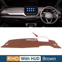 For Volkswagen VW ID.4 ID4     2024 2025 Car Dashboard Sun Shade Cover Mat trument Desk Non-slip Pads With HUD Brown RHD gray