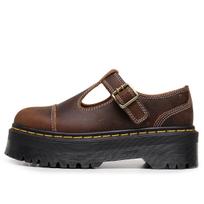 Thick-Soled T-Strip Mary Jane Women'S Shoes, Genuine Leather Low-Top Small Leather Shoes, First-Layer Crazy Horse Brown Student Muffin Bottom 40