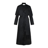 Vientisos spalvos kunigo kostiumas Helovinui, kunigas, viduramžių, vintažinis, cosplay kostiumas S black