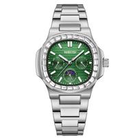 Quartz Watch For Mens Women Waterproof Luminous Hands Luxury Wristwatch Calendar Time Clock Male Watches Reloj Hombre žalia