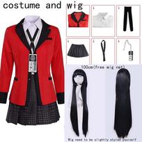 Yumeko Jabami Cosplay Kostiumas Mokykliniai Uniformos Jabami Yumeko Apranga Pilnas Rinkinys Su Kojinėmis Mergaitė Jk Mokyklinė Uniforma Comic Con XXL red