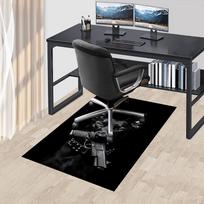Juodas Šuns Kėdės Kilimėlis: Biuro kilimas, Didelis kilimas namų dekoravimui, Sofos kilimėlis, Stalo apsauga, Dovanos idėja bet kuriam kambariui 60cm by 90cm gray