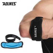 Aolikes Elbow Support Strap for Tennis Basketball Golf with Compression Pad Sports Brace Men Women beige