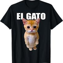 El Gato Meme Liūdnas Verkiančio Katino Munchkin Katinėlio Meme Madingi Marškinėliai XXXXXL juoda