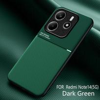 Skirta Redmi Note 14 tekstūruotas magnetinis keturių kampų pilnos apsaugos smūgiams ir kritimui atsparus telefono dėklas Note 14 5G global black