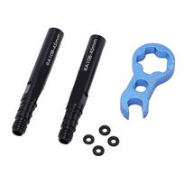 RISK Tire Valve Extender Kit Tube French Valve Stem Extension Aluminium Alloy for Road Bicycle Bike45mm black