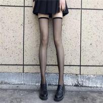 New Plus Size Women Thigh High Stockings Ultra Thin Black Skin Lace Trim Sexy Long Stockings Silk Soft Breathable Socks 40-100kg One Size gray