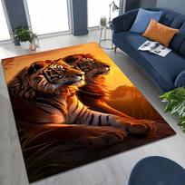 27 Style Wild Animal Tiger Beast Cartoon Rug for Bedroom Living Room Sofa Home Doormat Decor, Large Kid Play Non-slip Floor Mat 40x60cm( 15x23in ) orange