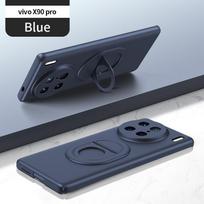 For VIVO X100 Pro Case Hard PC Skin With Ring Stand Magnetic Protective Back Cover Case For VIVO X100 X90 X80 Pro phone Shell For VIVO X80 mėlyna