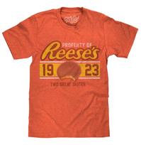 Property of Reese's Mens T Shirt Orange L brown