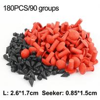 180pcs Car Rubber Nails Mushroom Plug Tyre Repair Nail Plug Puncture Repair Seals Auto Motorcycle Bike Wheel Tire Repair Tools L-180pcs (90groups) red