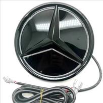 Car front grille logo, Mercedes Benz LED rearview mirror lights, badge logo,  W177 to B GLA GLB level decorative lights Glowing white black