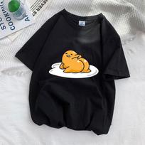 Harajuku Lazy Egg Print Women T Shirt Gudetama Tshirts Short Sleeve Shirt Kawaii Tshirts Gothic Female Aesthetic T-shirt Tops XS white