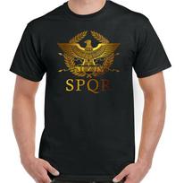 Roman Empire Standard SPQR Eagle Gym Training T-Shirt 100% Cotton O-Neck Summer Short Sleeve Ca XL brown