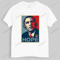 black Men tshirt Barack Obama Hope Poster Classic T Shirt euro size Men o-neck tshirt brand t-s M gray
