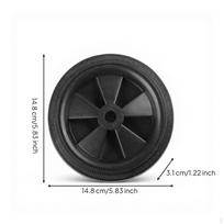 Air Compressor Caster casters, Rubber, quiet, WearResistant, Replacement Accessory White 5inch D11.5 Black 7inch D17.5 H1.2cm