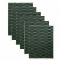 6pcs Honeycomb Beeswax Sheets 20x15cm Colored Candle Making DIY Aromatherapy Wax Plant-Based Scented Candles Dark Green - 6pcs