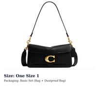 COACH Tabby Cow Leather Crossbody Bag, Shoulder Bag Medium Women's Black CCX04-B4BK One Size 1 black