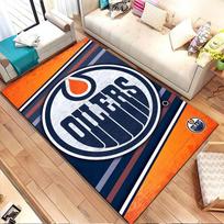 Edmonton Oilers Logo Pattern Rug Patterned carpet, non slip mat suitable for living room and bedroom sofas 80x120cm( 31x47in)