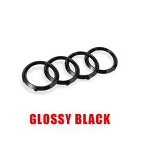 4 Ring Logo Car Hood Front Bonnet Grill Rear Trunk Emblem Badge Sticker Decal Accessories For Audi A3 A4 A5 A6 A7 Q2 Q3 Q5 Q8 TT Rear 192mm Radian