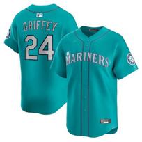 Mens Embroidered Seattle Mariners Baseball Jersey 24 Ken Griffey Jr Fan Apparel Sportswear 3XL blue