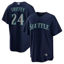 Mens Embroidered Seattle Mariners Baseball Jersey 24 Ken Griffey Jr Fan Apparel Sportswear 3XL smalta