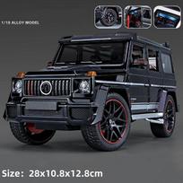 1/18 G800 Off Road Vehicle Alloy Car Model Die cast Metal Model Car Simulation Sound and Light Children's Toy Gifts Collectibles black