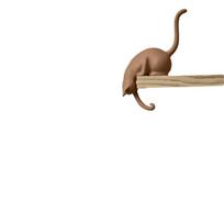 Home Desktop Decor Cat Hanging Cat Night Light 3D Lantern Cat Hook Lamp Ornaments Creative Mini Lantern Cat Decor Bookshelf brown