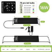 30-60cm Akvariumas 24/7 Pilno spektro apšvietimas LED šviesa Akvariumo dekoracija Vandens augalų auginimo lempa IP68 Vandeniui atsparus 100V-240V EU Plug
