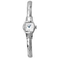 Bulova American Girl riboto leidimo nerūdijančio plieno baltas ciferblatas kvarcinis 96L333 moteriškas laikrodis balta